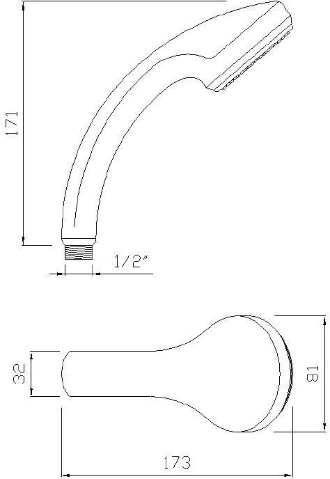 Ponte Giulio Ручной душ из хромированной стали для душа Standard Y91jos08 - Вид №1