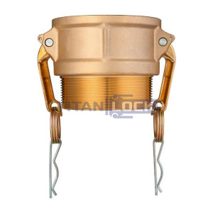 Камлок латунный тип B розетка, наруж. резьба BSP 3", TL300BBR TITAN LOCK