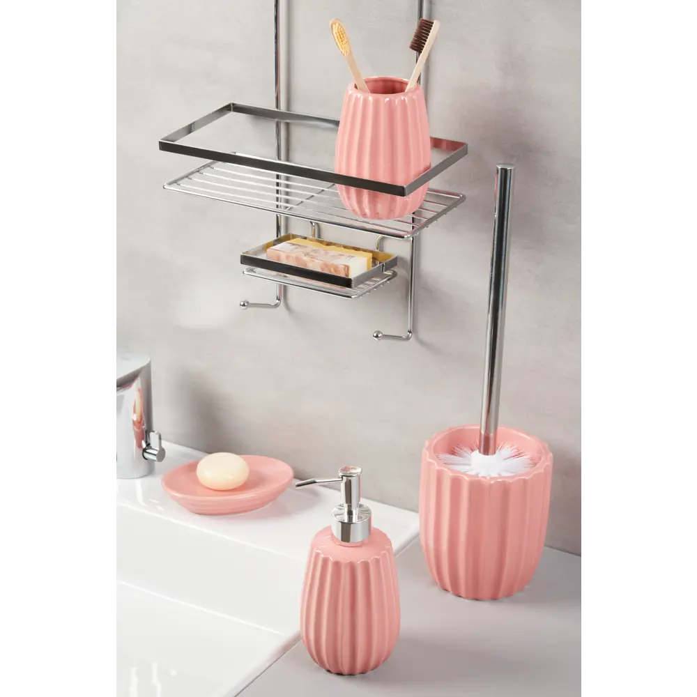 Ёршик для унитаза Swensa Roya цвет коралловый STLM-2183257 - Вид №4