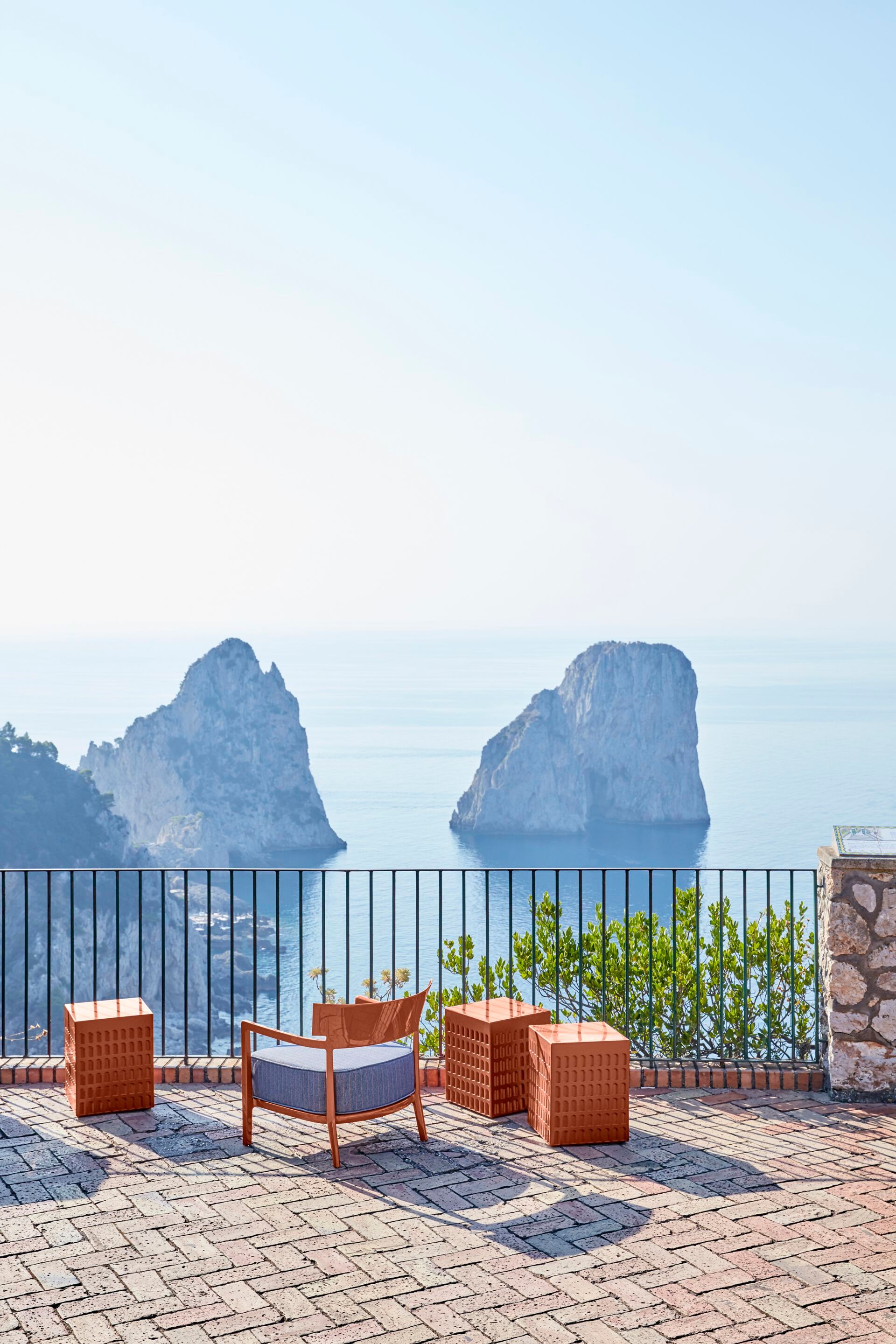 Съемное садовое кресло из поликарбоната и ткани с подлокотниками Kartell CARA ARCH-00047207 - Вид №1