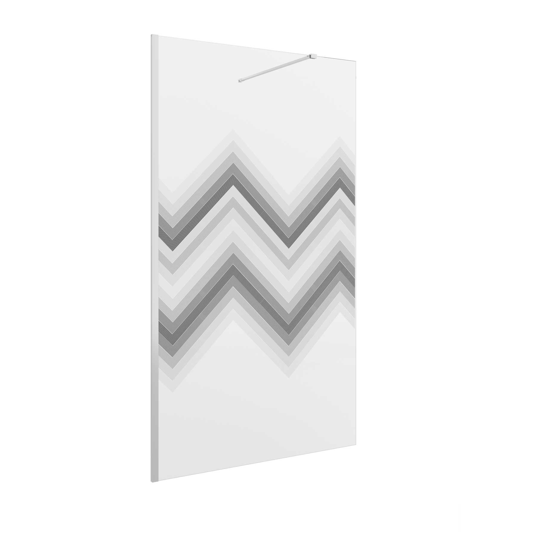 25681 SALGAR Душевая перегородка HEAVEN ступенчатая с антиизвестковым покрытием Deco 51000 - 1200x 1950 мм