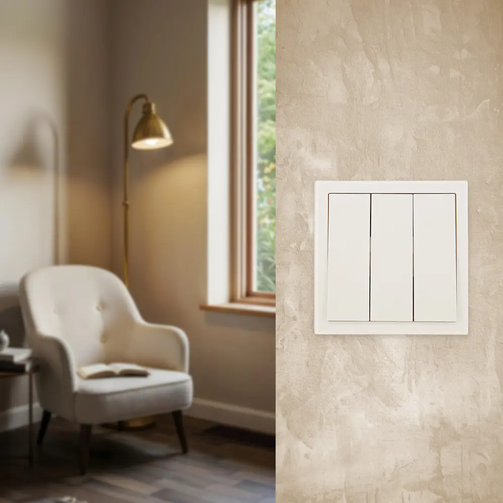 Выключатель встраиваемый Lezard Zima 3 клавиши цвет слоновая кость STLM-2077125 - Вид №4