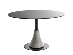 Бетонный круглый обеденный стол