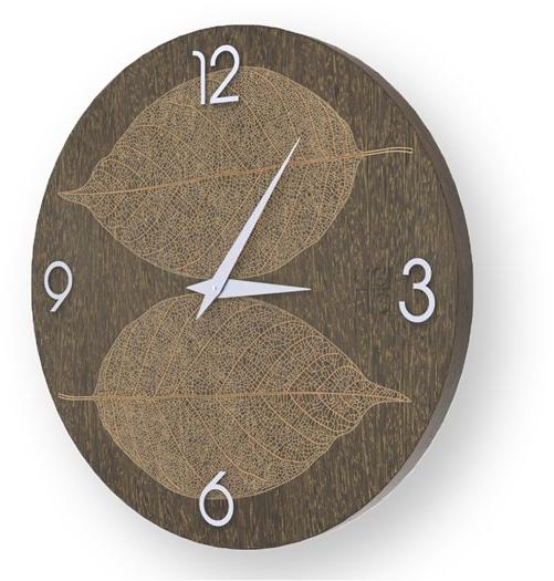 LIGNIS® Настенные часы из дерева с инкрустацией или лепниной Dolcevita nature 10.062 / 10.140 - Вид №1