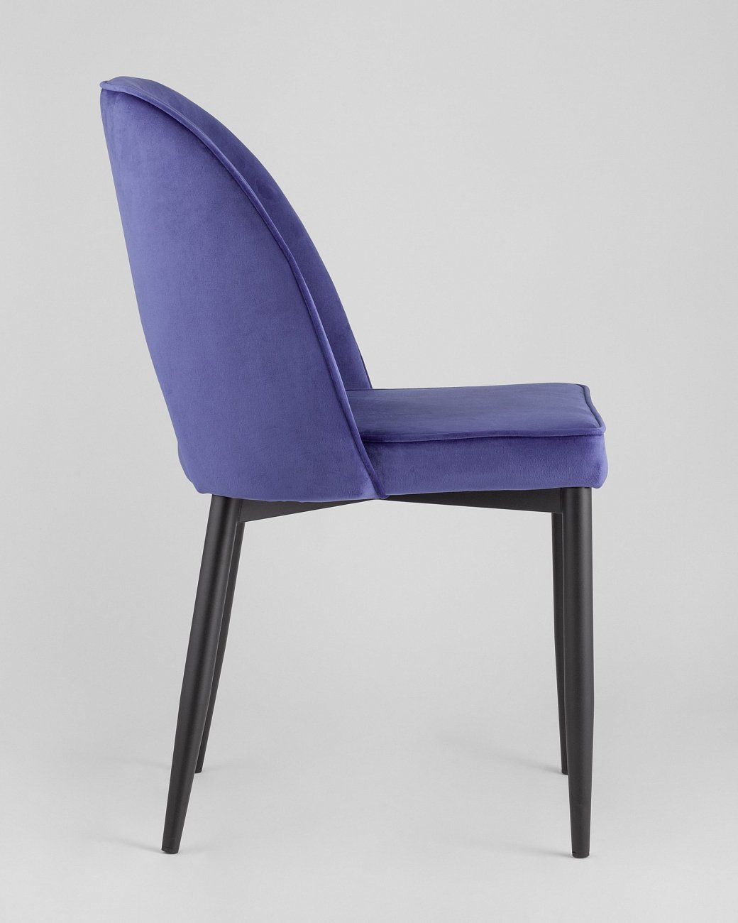 Стул со спинкой королевский синий с черными металлическими ножками "Молли" STOOL GROUP ДИЗАЙНЕРСКИЕ 00-3881921 Синий  - Вид №2