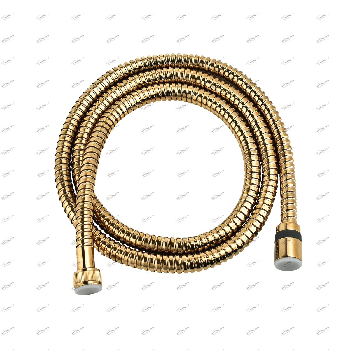 LE8037B-Gold Шланг душевой двухзагибный 1,5 м, TURN-FREE, латунь, покрытие "золото", блистер LEMARK 