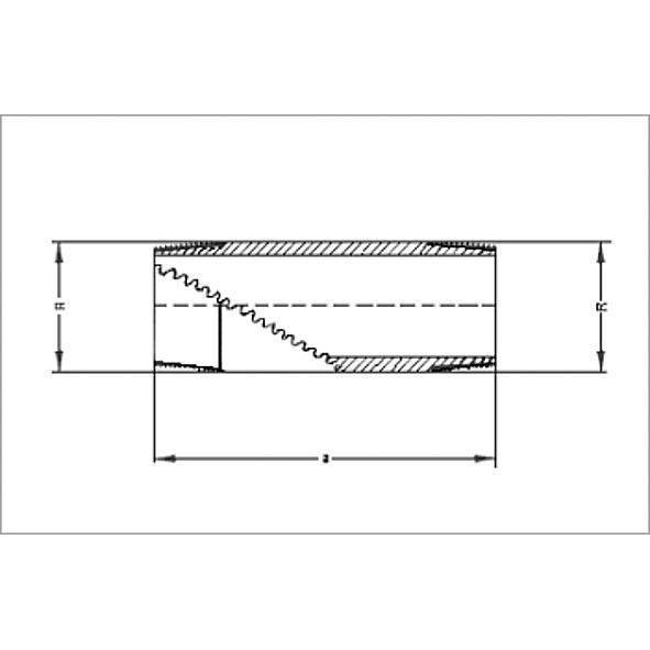 13530112100 SANHA 3530 PURAFIT удлиненный ниппель 11/2x100 мм  - Вид №1