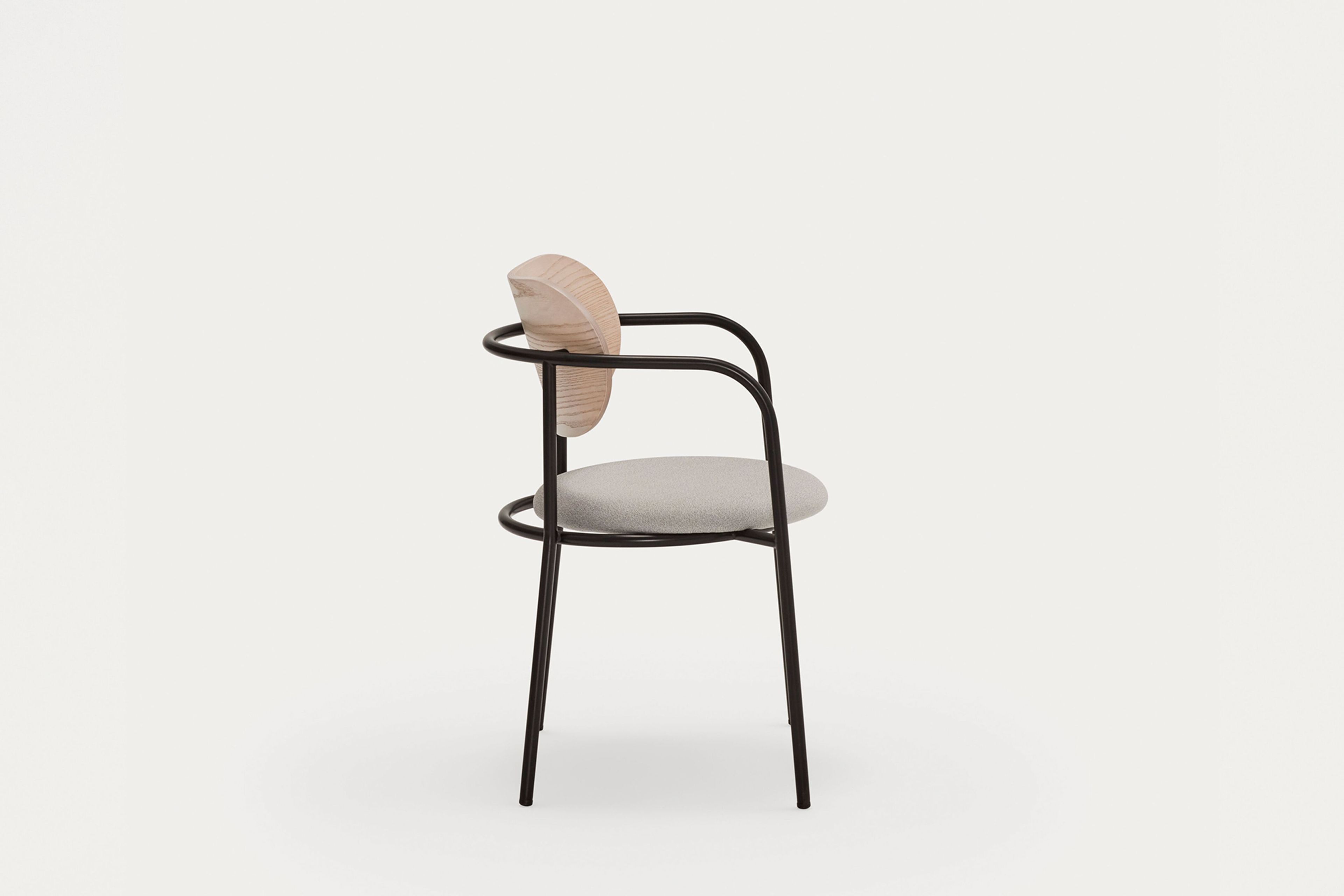 Металлический стул с мягким сиденьем TEULAT Eclipse ARCH-00024919 - Вид №6