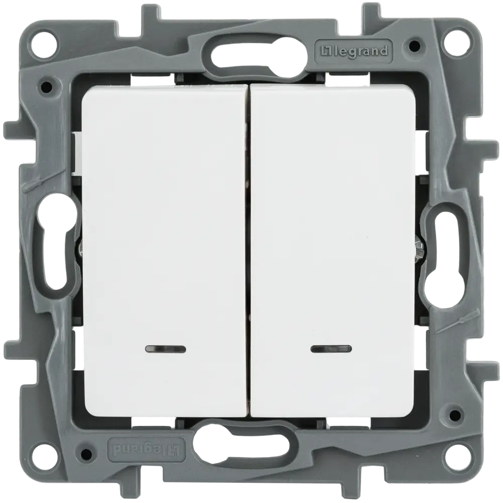Legrand ETIKA — двухклавишный выключатель с подсветкой 82153472 STLM-1479360 - Вид №1