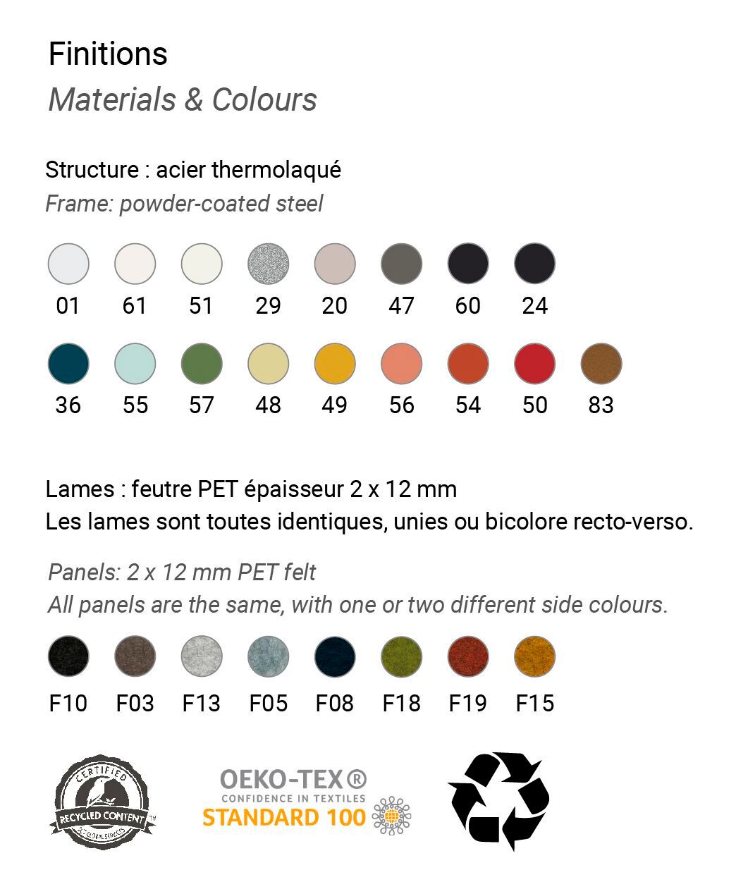 Рециркулированный ПЭТ звукопоглощающий стол перегородка панель Manade ARCH-00098960 - Вид №5