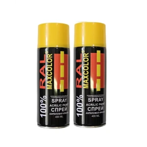91999019 Краска аэрозольная Maxcolors Ral 1021 2шт глянцевый цвет желтый 0.8 л 2 шт STLM-1455858