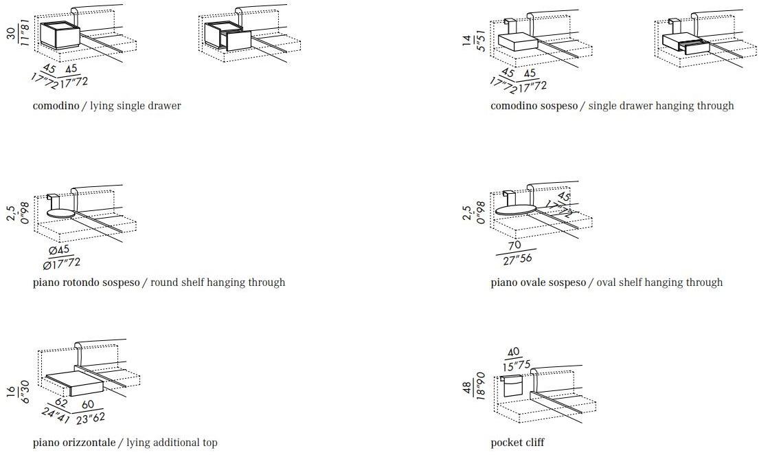Meridiani Мягкая модульная текстильная кровать с задним сиденьем Cliff sun-id-1362068 - Вид №10