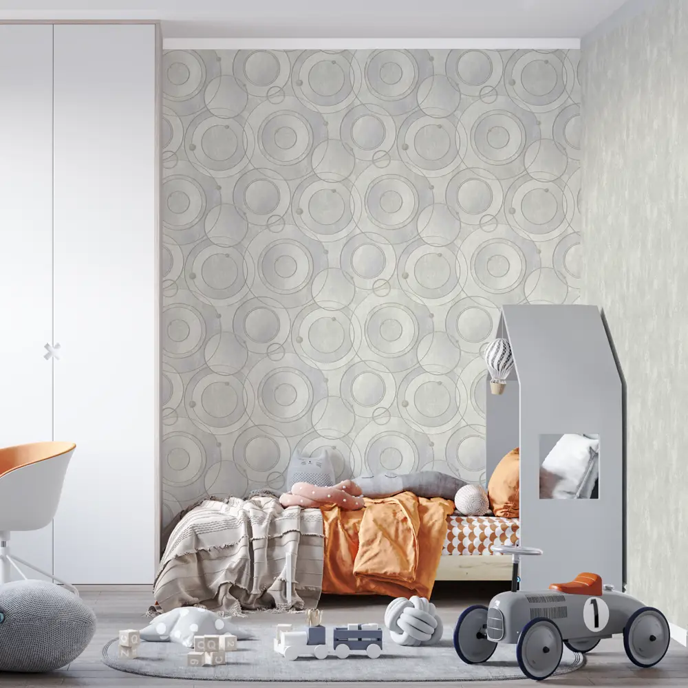 Обои флизелиновые Московская обойная фабрика Орбит серые 1.06 м 4211-8 STLM-2150038 - Вид №3