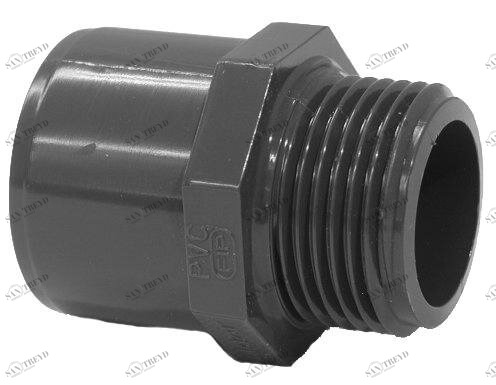 SANIT 222567000100315 Переход совместного ниппель, PVC-U, клей или рукав выхлопной трубы / наружная резьба 