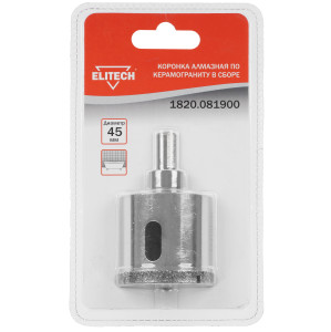 Алмазная коронка Elitech 1820.081900 9186998