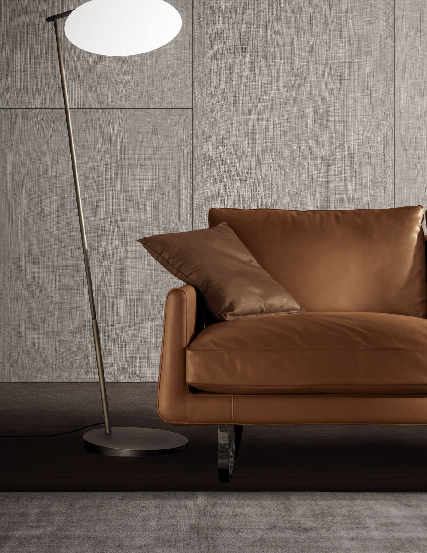 3-местный кожаный диван i 4 Mariani Джошуа ARCH-00121906 - Вид №1