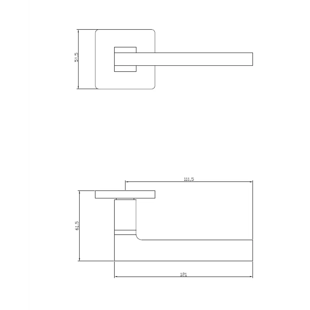 Дверные ручки EDSON EDS-167H-Q2 хром для межкомнатных дверей 85168445 STLM-0059330 - Вид №4