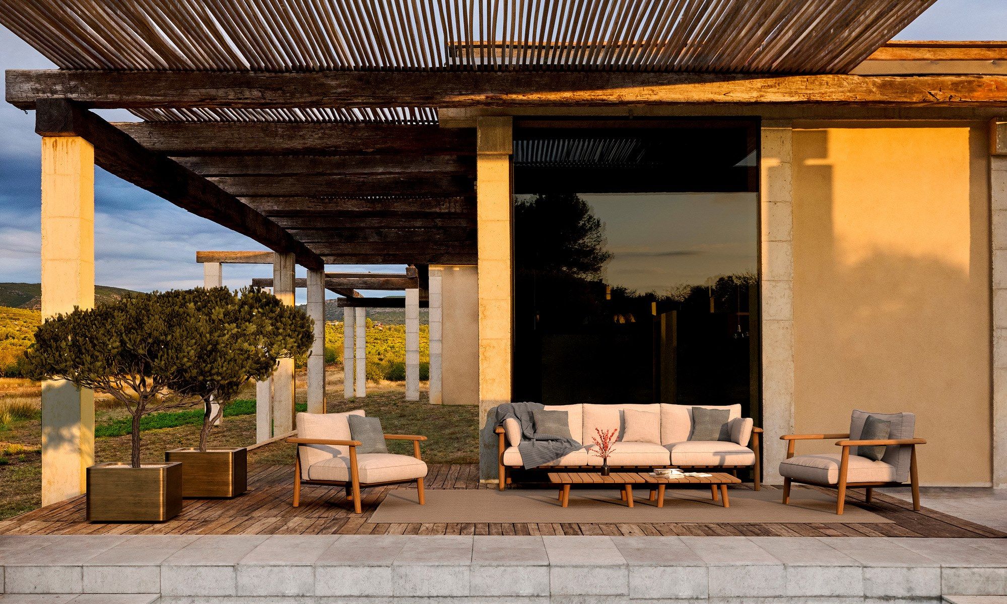 Квадратная латунная плантатор Royal Botania Купрум ARCH-00091093 - Вид №5