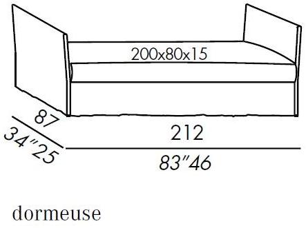 Meridiani Мягкая кушетка из ткани Fox sun-id-1363742 - Вид №4