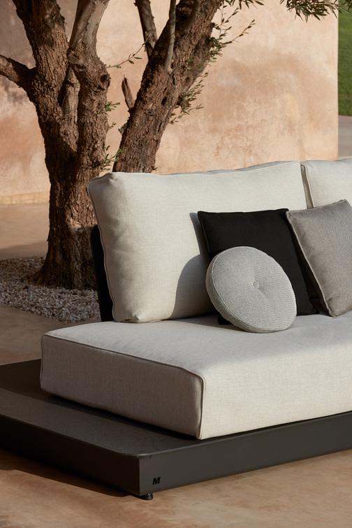 MNST381 Concept 5 белый столешница из дерева iroko Manutti Air - Вид №1