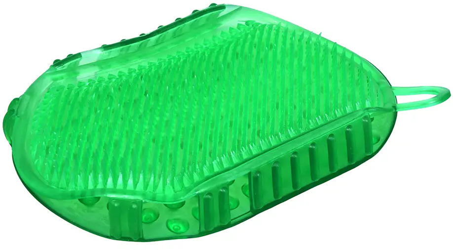 82631600 Массажер двухсторонний Банные штучки "Рукавица" 10x2.5x15 см пластик зеленый STLM-0999002