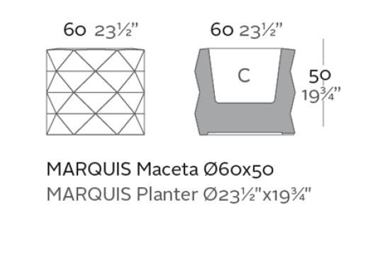 Яркий высокий садовый горшок Vondom Marquis ARCH-00005317 - Вид №5