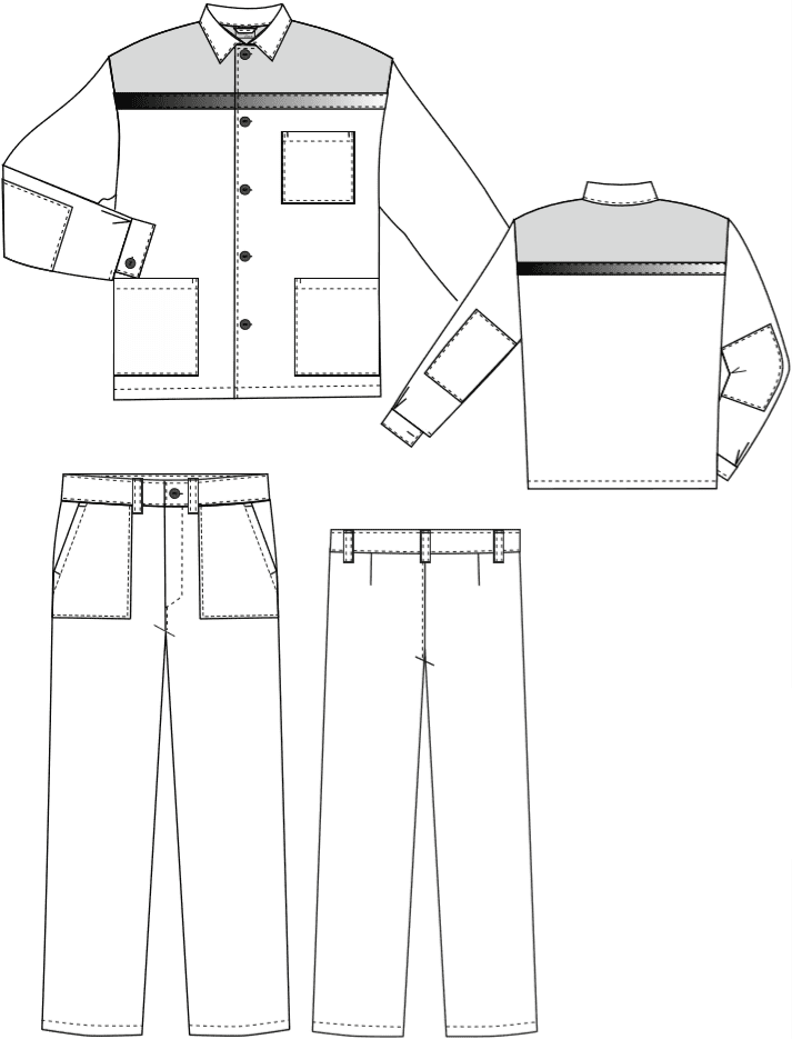 63023 Костюм Строителя темно-синий василек  Летняя спецодежда  размер 48-50/170-176  - Вид №6