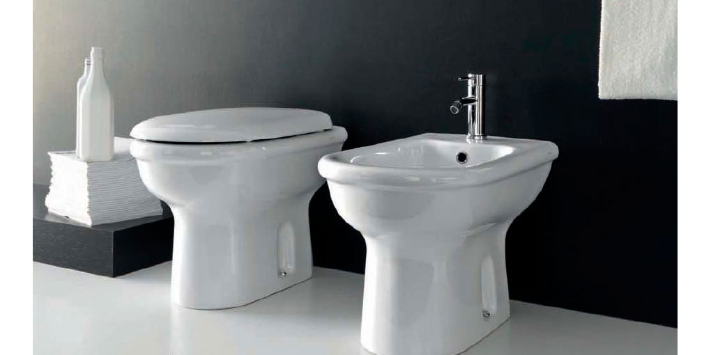 PL11 Приставной унитаз напольный Белый Ceramica Hidra PLUVIA Италия - Вид №1