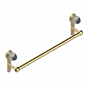 A8S-526/60 Держатель для полотенец в виде 1 перекладины Ø25 мм, длина 600 мм Thg-paris Vogue с лазуритом Золото
