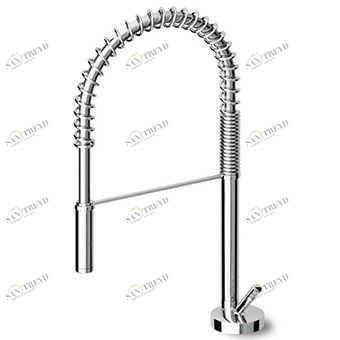 ZP1270 Смеситель для мойки Isy однорычажный, с регулируемым ручным душем, аэратором, гибкими соединительными шлангами. Zucchetti Isy 