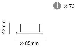 Terzo Light Круглый встраиваемый алюминиевый точечный светильник  C116.gx  - Вид №1