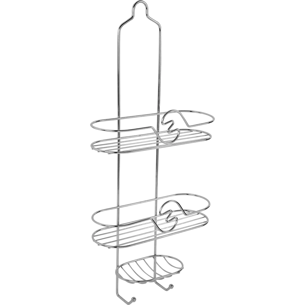 Полка для ванной комнаты Аквалиния двухъярусная с мыльницей металл W2227A STLM-2117460