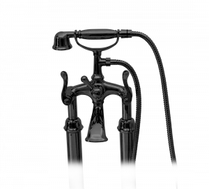 Gentry Home Смеситель для умывальника на три отверстия с выдвижным краном Tiffany Темный никель GH102466