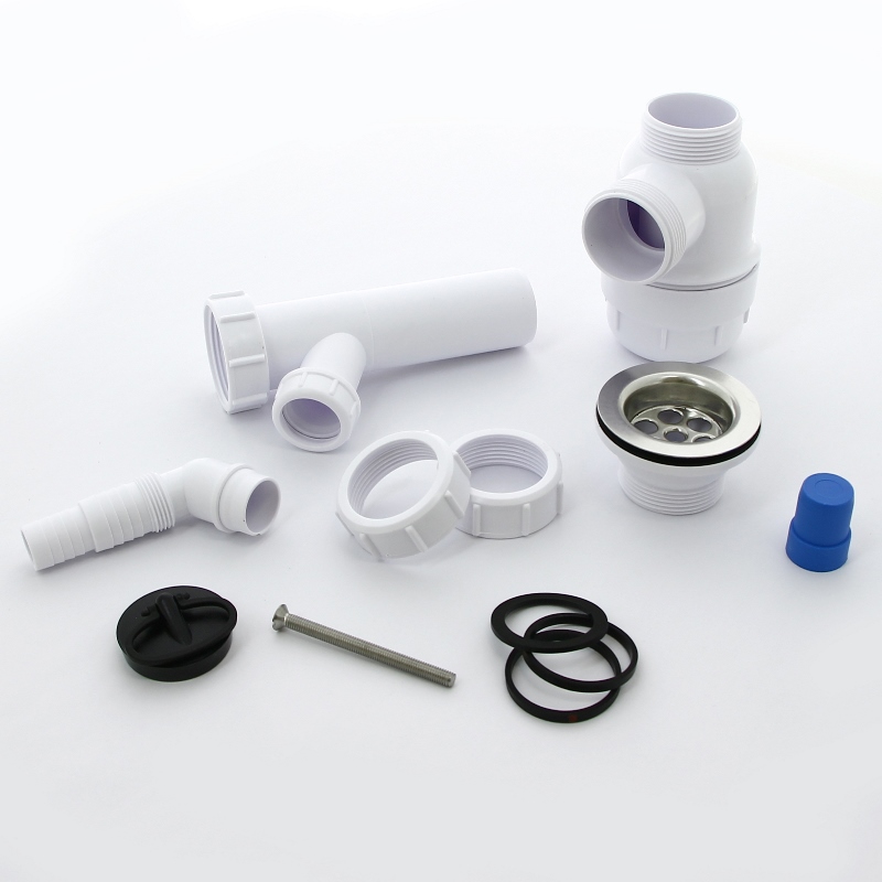 Сифон McAlpine бутылочный 1 1/2"х40 мм с выпуском 70 мм нерж. пробкой адапт. д/сл вых. компресс. D=40 мм MRSK3