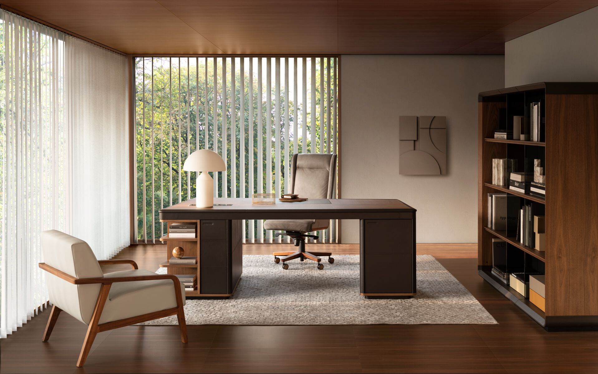 Деревянный исполнительный стол с ящиками i 4 Mariani NOAH ARCH-00012057 - Вид №5