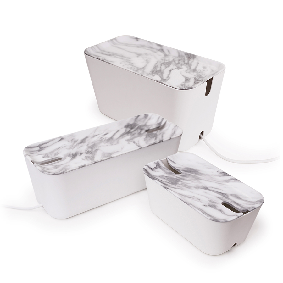 Органайзер бело-серый для проводов большой Cablebox BOSIGN  00-3872105 Белый;серый  - Вид №4