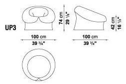 B&B Italia Кресло с мягкой обивкой Up Up1, up2, up3 - Вид №4