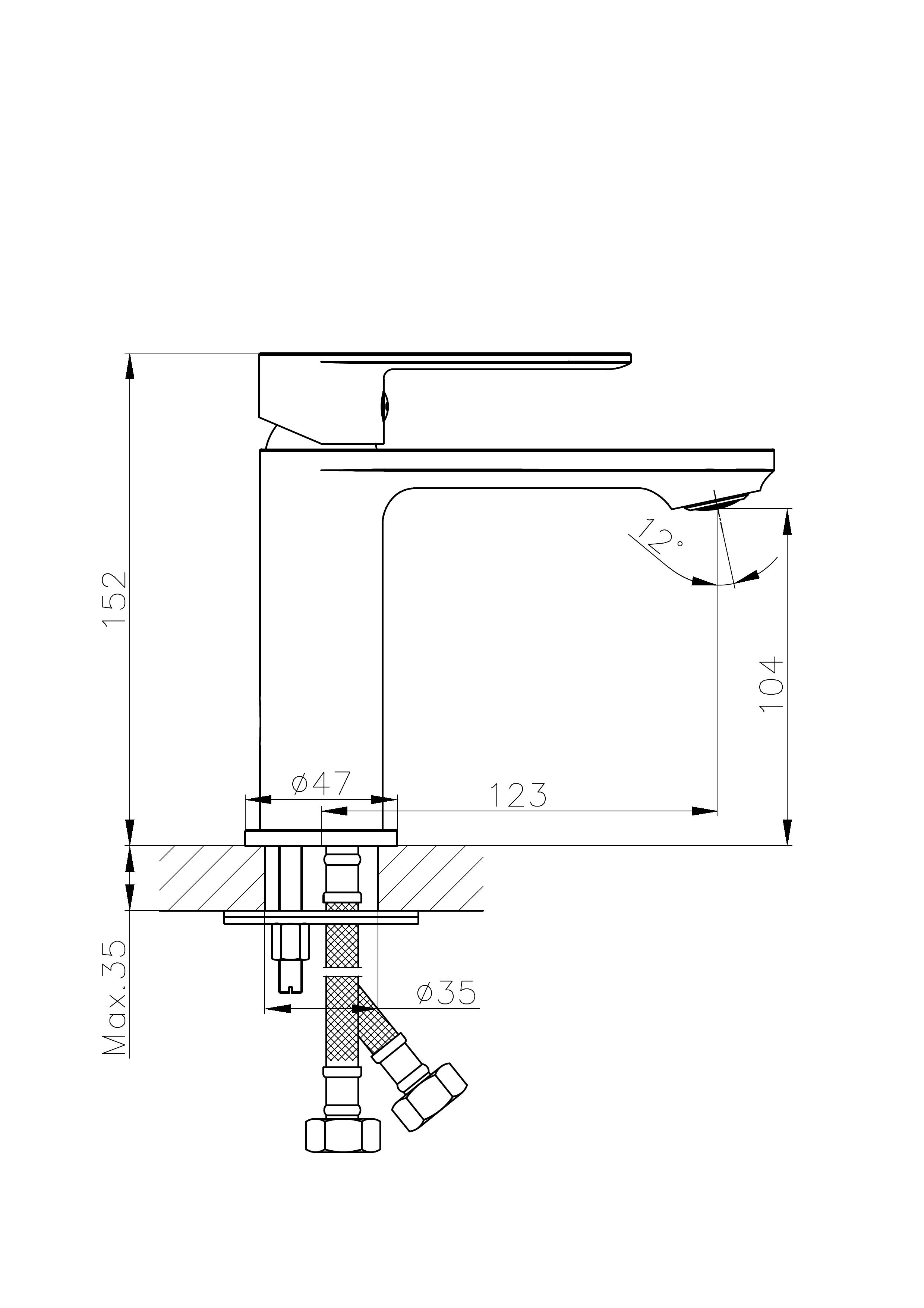 HB10590-7 Смеситель для раковины , черный Haiba  - Вид №2