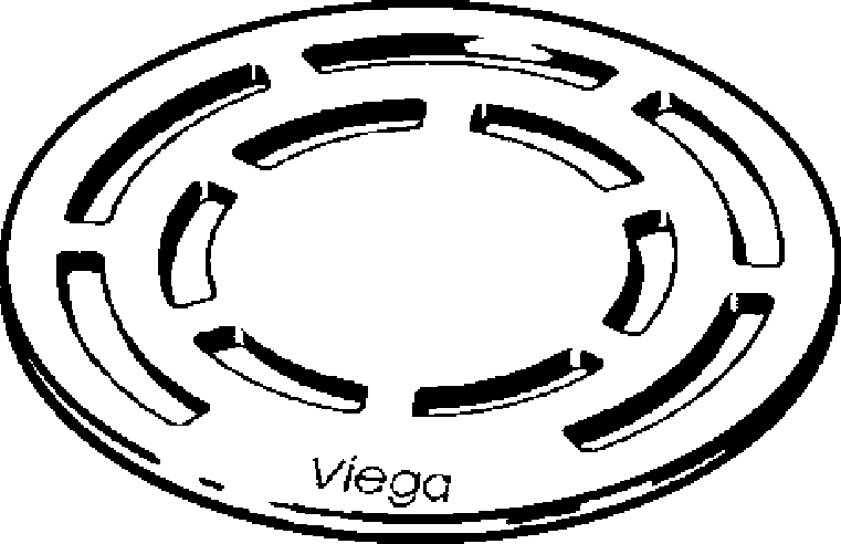 Канализационная арматура  Решетки  Круглый VIEGA 586 683 *) Модель 4963.3 Santreyd  - Вид №1