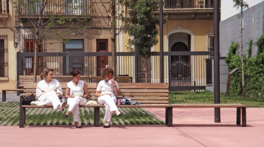 URBIDERMIS Скамья из массива дерева с подлокотниками со спинкой Bilateral sun-id-1494406 - Вид №3