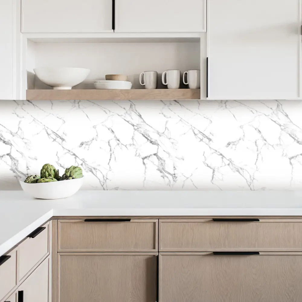 Стеновая панель ПВХ Крестола белый 3000x600x0.75 мм 1.8 м² STELLA STLM-2025311 - Вид №3