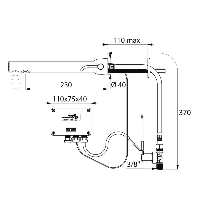 379MCHL Сенсорный смеситель BINOPTIC MIX DELABIE  - Вид №1