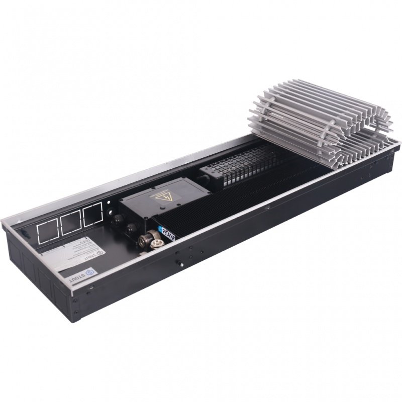 Конвектор внутрипольный STOUT SCQ 110.240.2500 (Решётка роликовая, анодированный алюминий) SCQ11001124250 - Вид №3