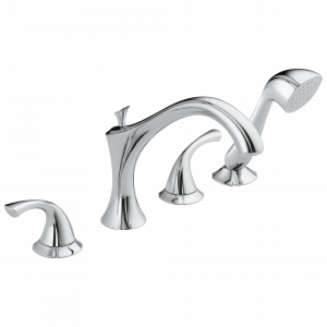T4792-PT Римская ванна с ручным душем Delta Faucet Addison Выдержанный оловянный