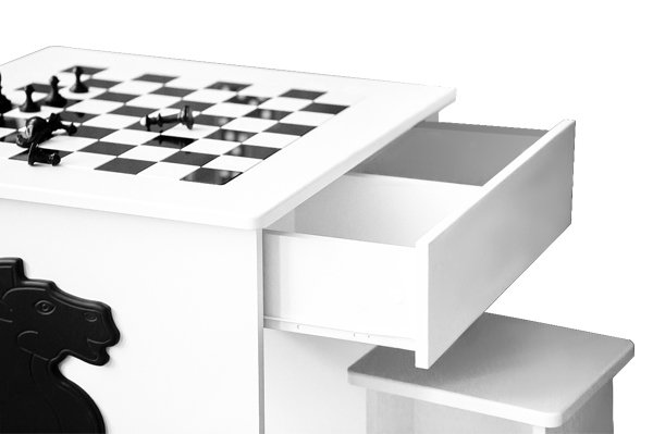Детский игровой стол "Шахматы" МАНДАРИН ПРОДЛЕНКА 178749 Белый;черный Santreyd  - Вид №5