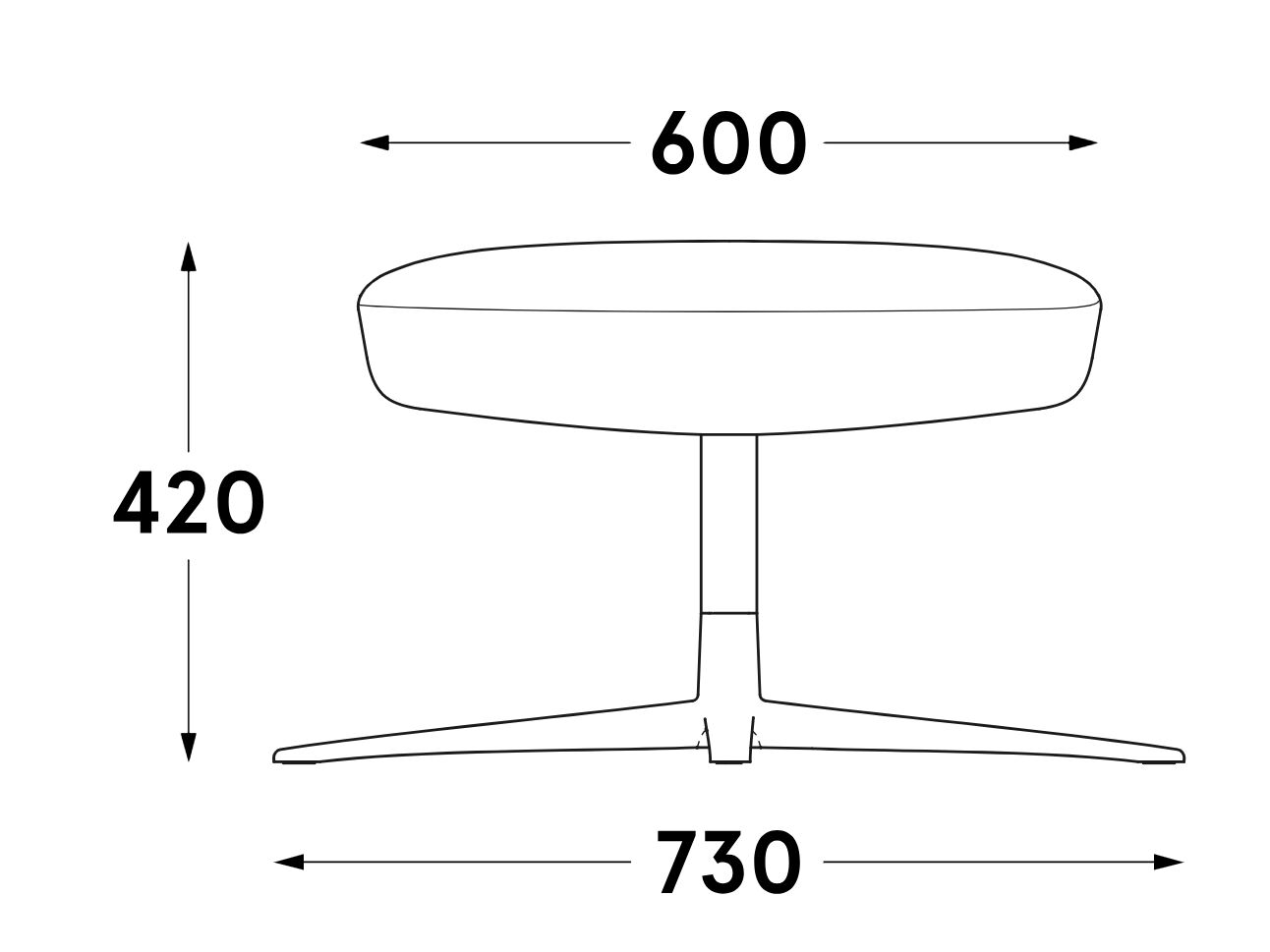 Квадратная подставка для ног MDD TORO ARCH-00100295 - Вид №5