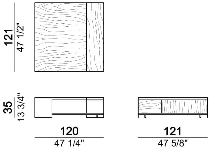 Деревянный прямоугольный журнальный столик Arketipo NOTH ARCH-00097512 - Вид №4