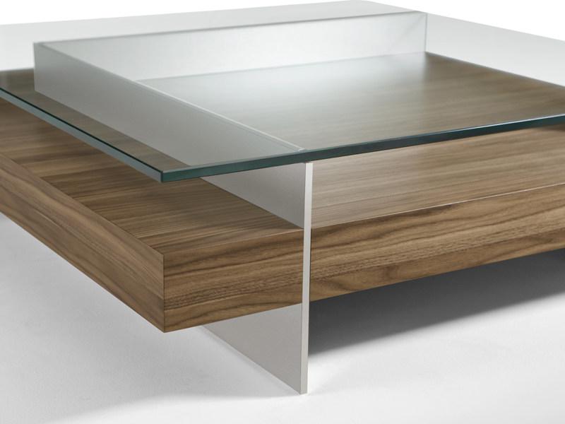 Kendo Mobiliario Низкий квадратный стеклянный журнальный столик с газетницей sun-id-1492310 - Вид №2