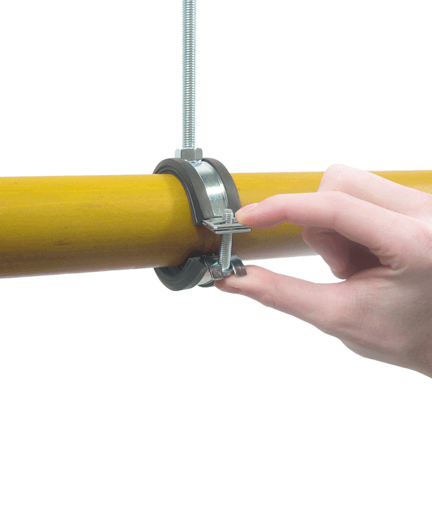 3373018 Крепление для труб  BISMAT® Flash Хомуты с вкладышем epdm (M8, M8/10) для всех видов труб WALRAVEN  - Вид №2