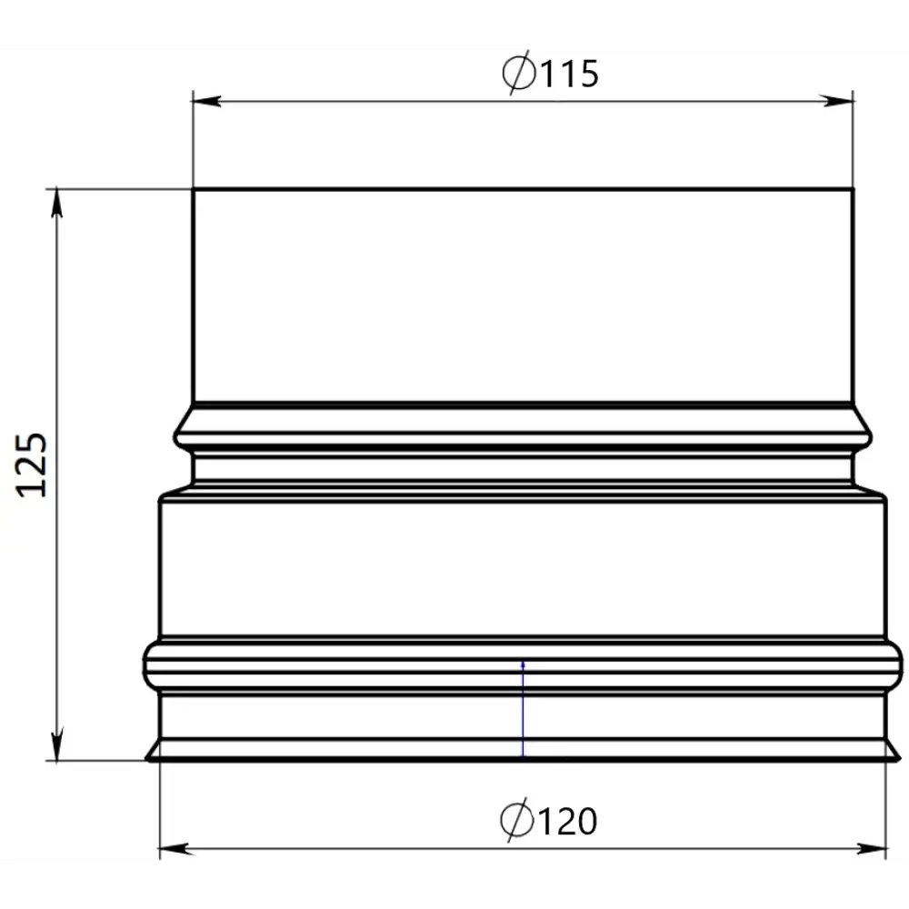 Переход Металлик и Ко ø 120-115 мм (430/0.8 мм) STLM-2094272 - Вид №3